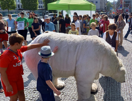 „Eisbärin Paula“ begeistert Bielefeld – Ein starkes Zeichen für den Klimaschutz!