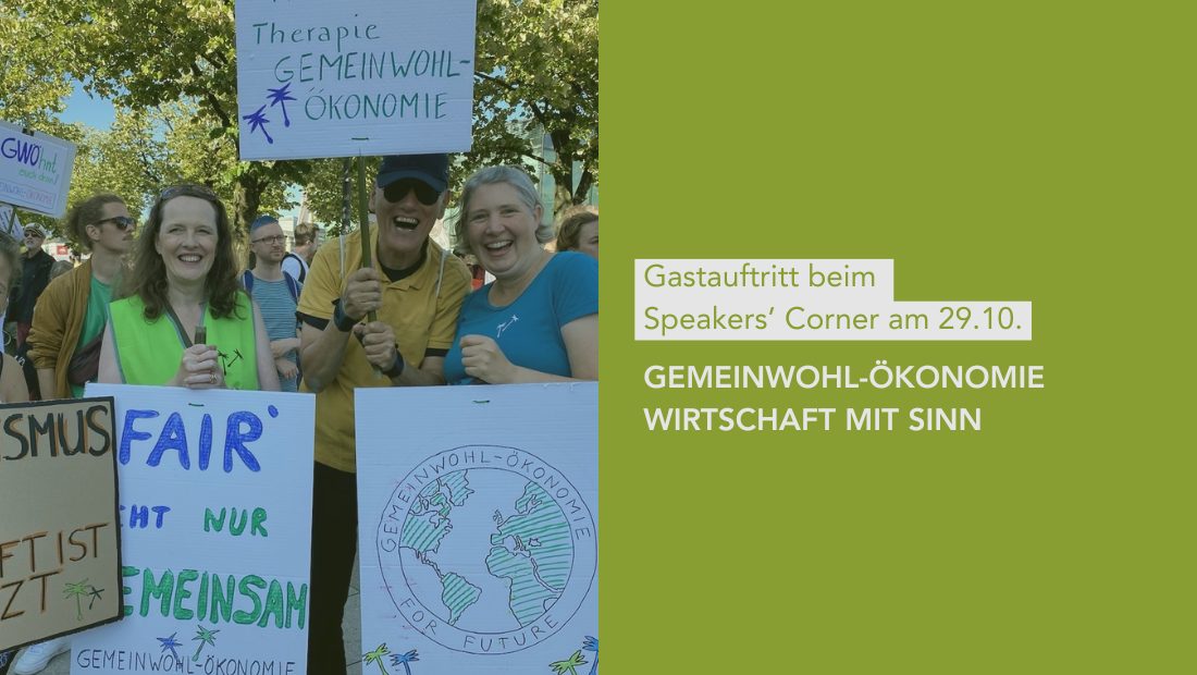 Gemeinwohl-Ökonomie beim Speakers' Corner der Grünen Eimsbüttel am 29.10.2025