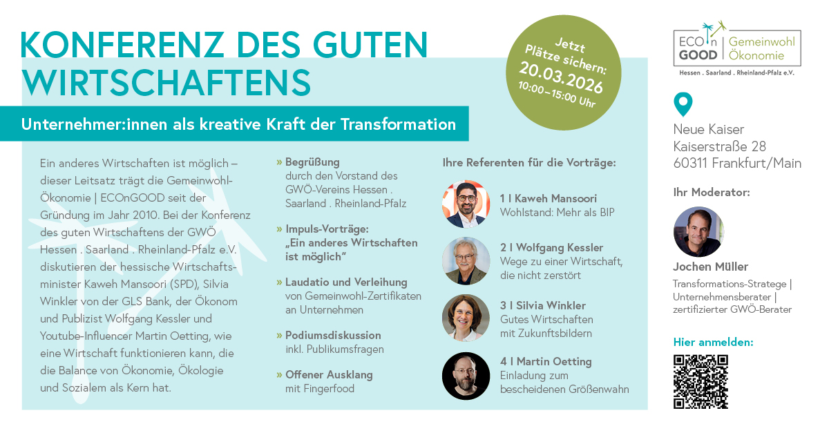 Einladung zur Konferenz des guten Wirschaftens